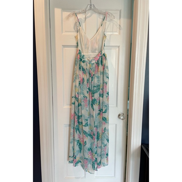 NWOT Pink Lily It’s Love At First Sight Ivory Floral Maxi Dress - Picture 3 of 6